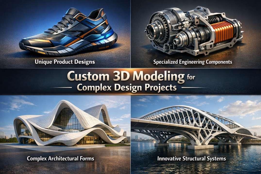 Custom 3D model created for complex engineering design