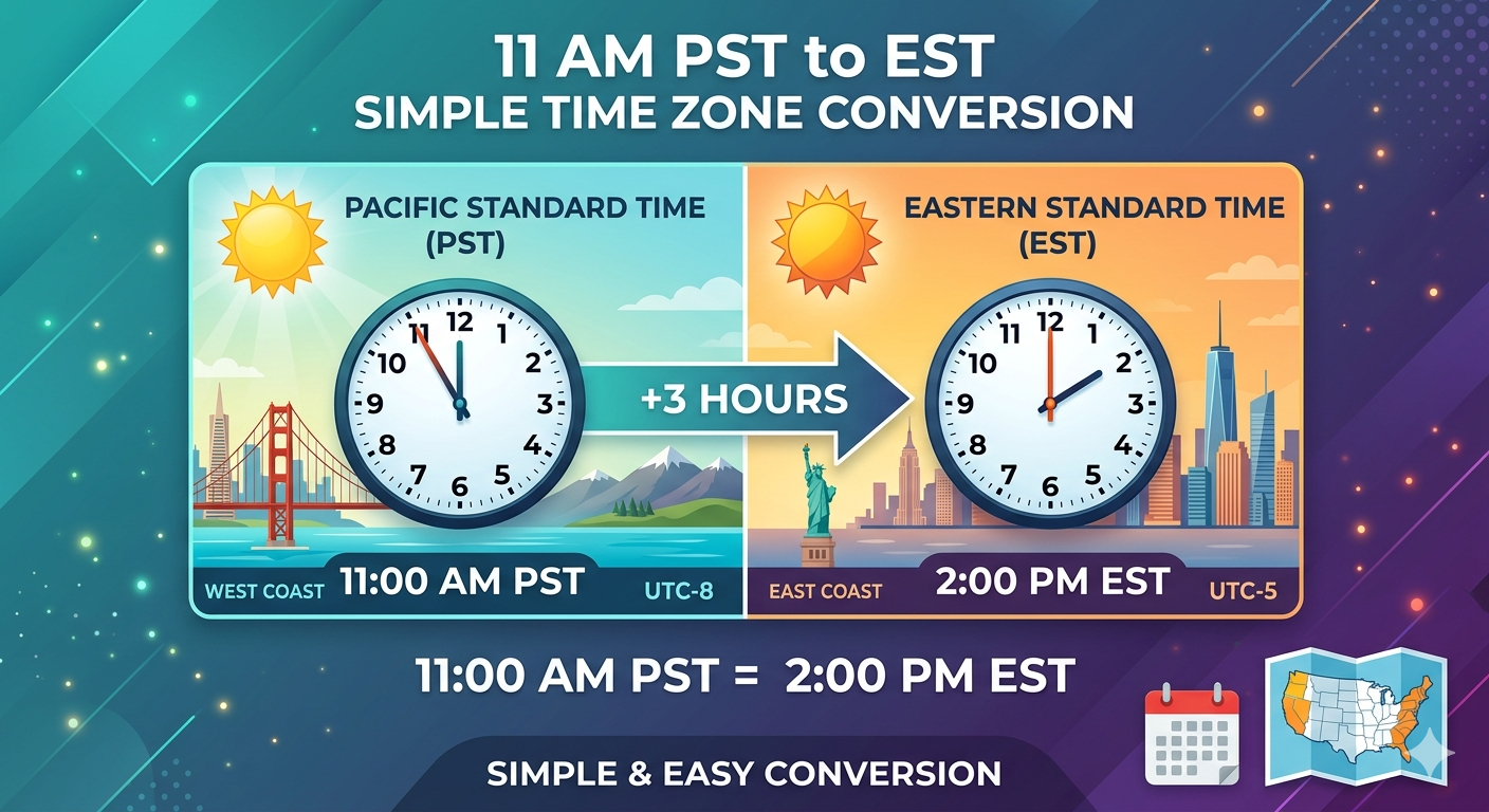 PST to EST